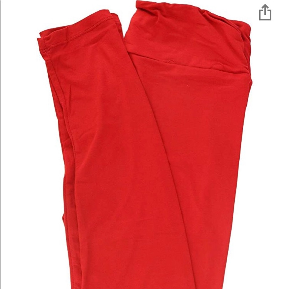 LuRaLoe Red Leggings One Size Fits All